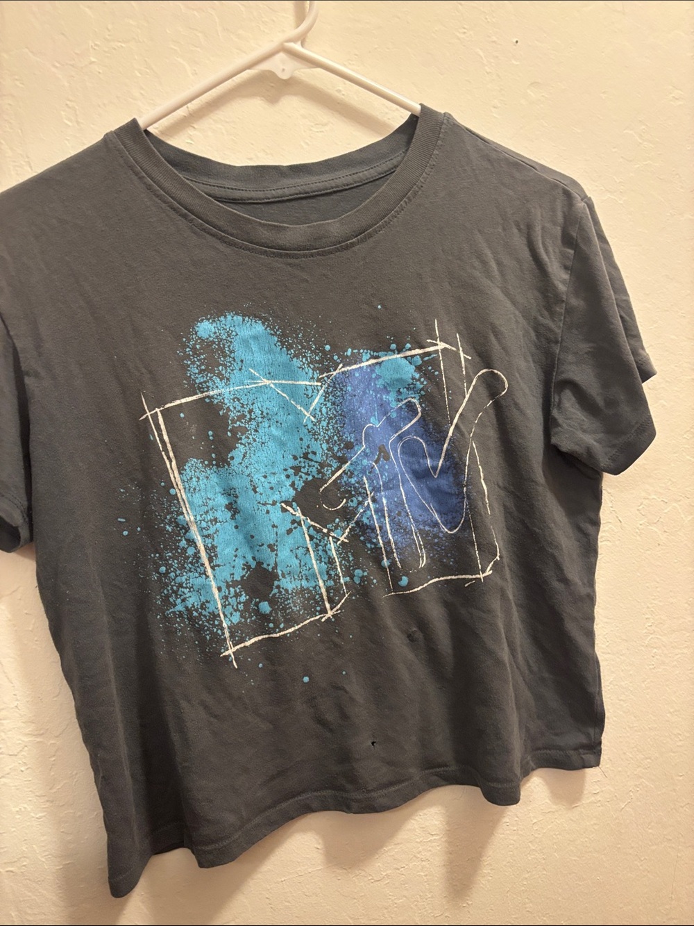 Gray Tee with MTV  Logo
